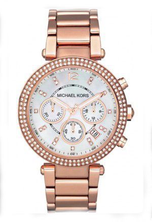 Parfum Uhren  Schmuck bei MyRichde entdecken  Michael Kors Damen Uhr  MK5459 Silber Rose BiColor Edelstahl Kristall Armband