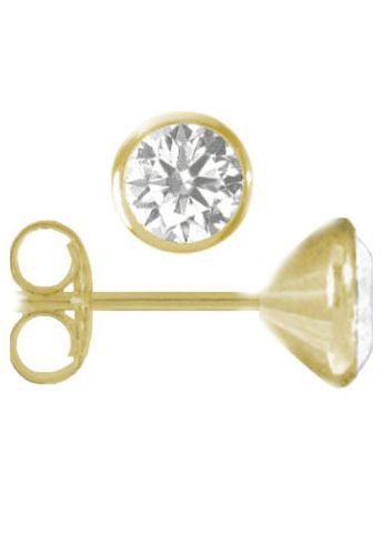 6,5mm ohrstecker-gold- zirkonia