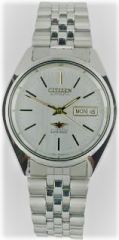 Citizen Automatik NH2149 Glasboden, silberfarbenes Zifferblatt.