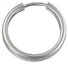 Silbercreole,Unisex, Silber 925,15* 4mm-STÜCKPREIS