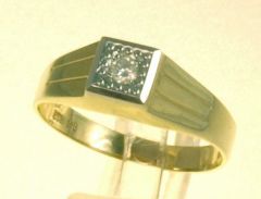 Diamantring, 0,10ct, unisex