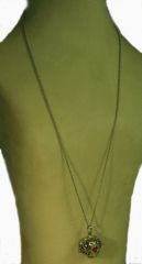 Schutzengelanrufer,Herz, Angels-Caller, türkisfarbene Klangkugel mit Kette 70cm,*2,4mm,Silber 925