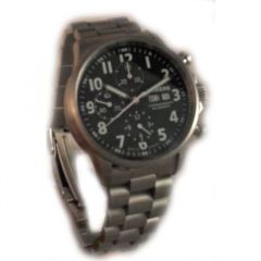 Junkers Uhr, 6818-2 M, mechanisch,  Chronograph, Metallarmband.