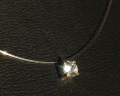 Goldcollier- schwebender Diamant, 0,25Carat (4mm Diamant) Gold 585
