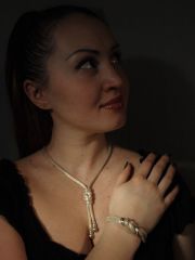 Y-Collier Silber mit Armband 