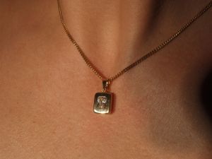 Anhänger-Zirkonia-Gold 333-mit Kette