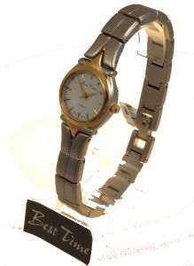 Damenuhr,Best Time,bicolor-rund-Metallarmband