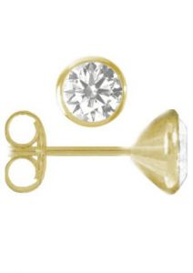 Ohrstecker Gold 333 mit Zirkonia 5,5mm