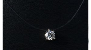 0,5ct schwebender Brillant,Collier Diamant, Nyloncollier, wie carmen geiss