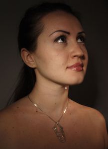 Silber collier mit Kügelchen, 42 oder 45cm