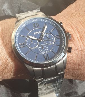 fossil chrono -speedway-metallband-gelbes zifferblatt  ch-2403 